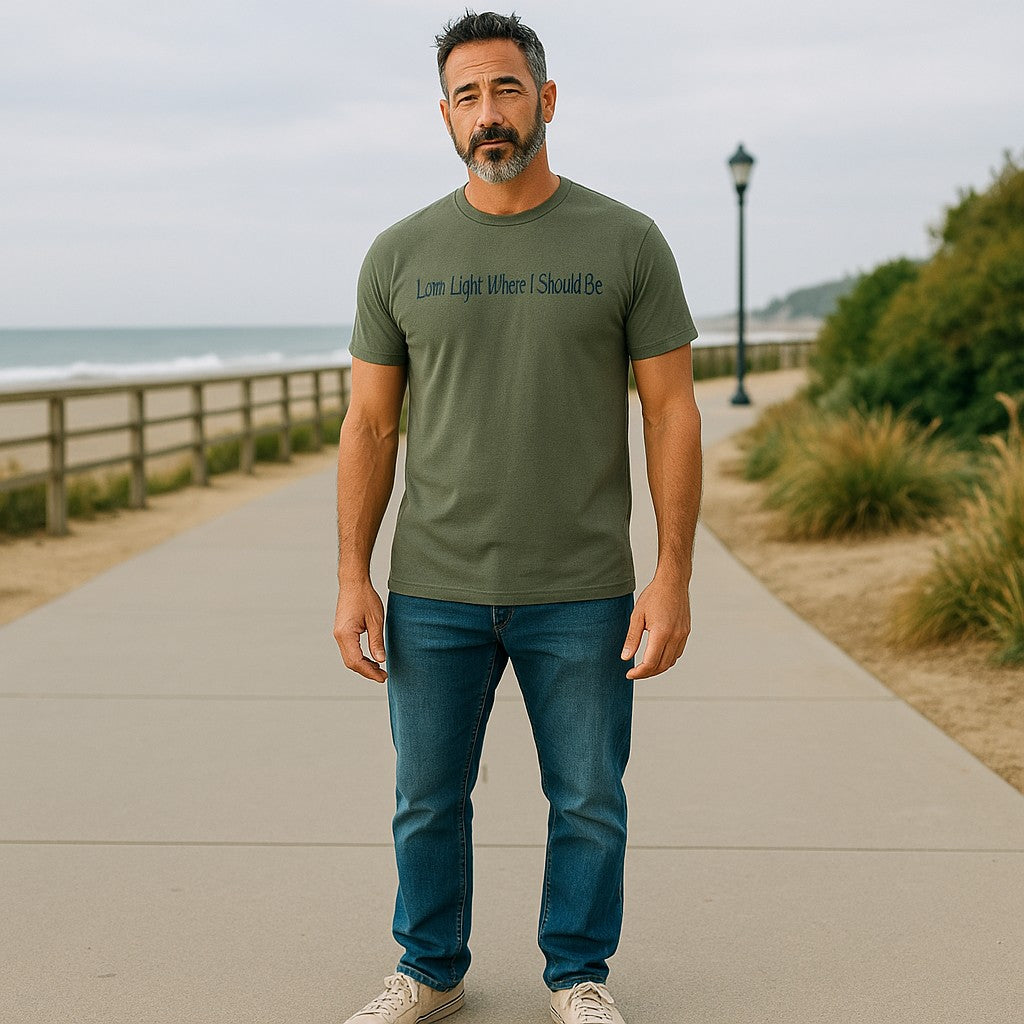 Zen Stones Unisex T-Shirt, Olive Drab Green, USA Made, 100% Cotton
