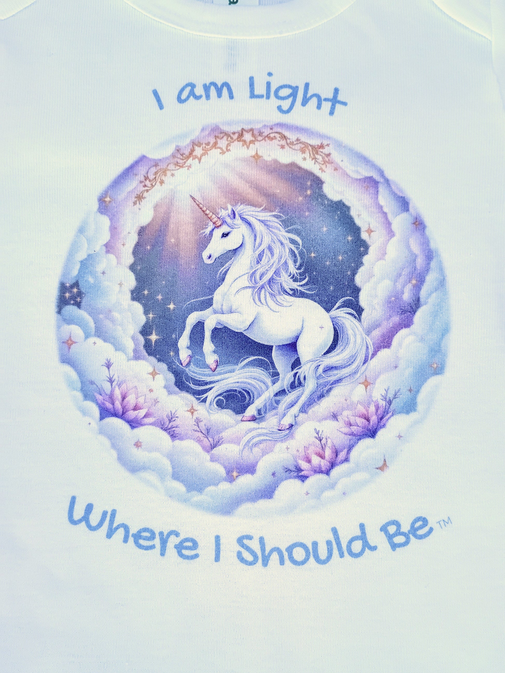 Sunshine Unicorn in the Clouds Onesie, Organic Cotton