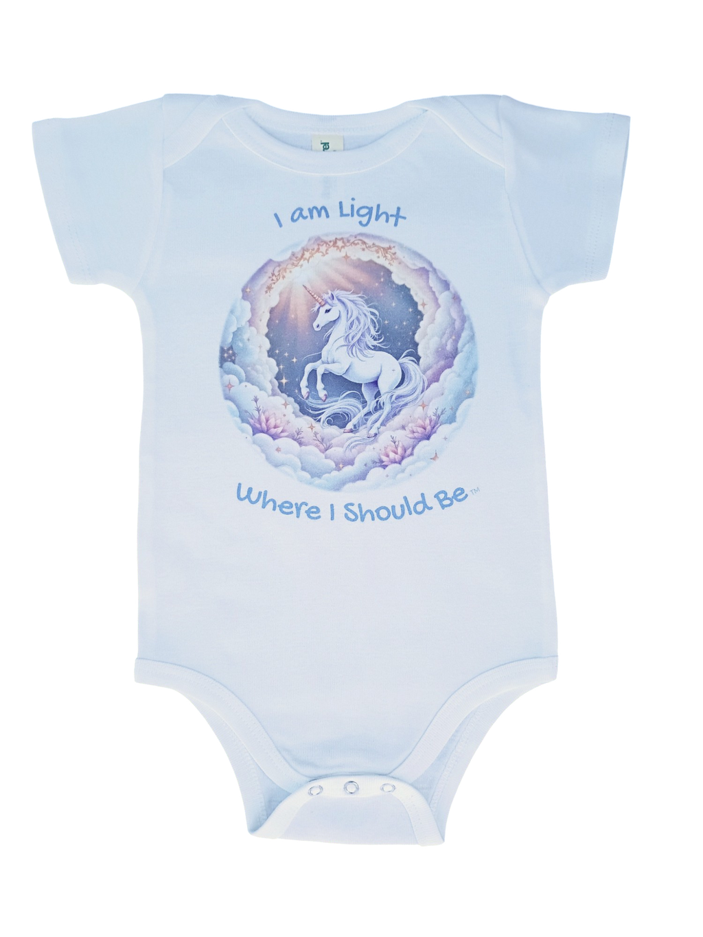 Sunshine Unicorn in the Clouds Onesie, Organic Cotton