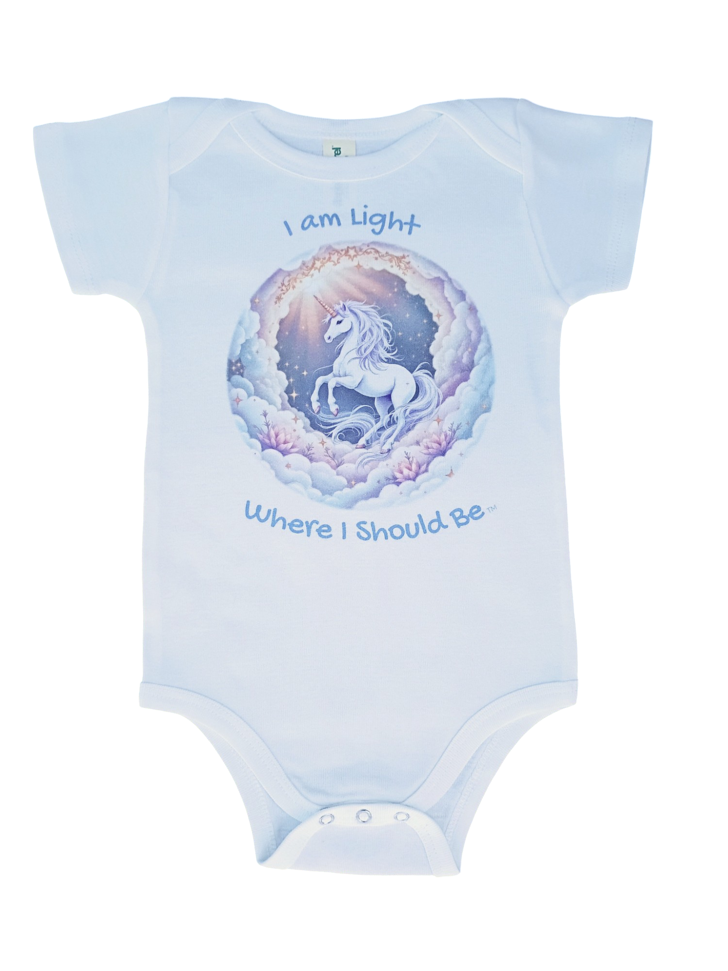 Sunshine Unicorn in the Clouds Onesie, Organic Cotton