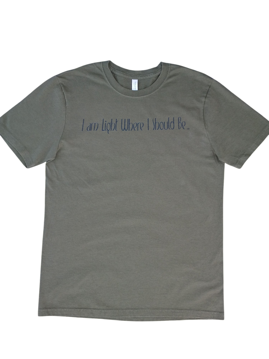 Zen Stones Unisex T-Shirt, Olive Drab Green, USA Made, 100% Cotton